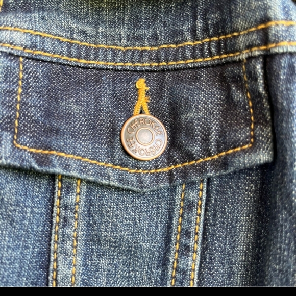 Cherokee Denim Jean Jacket Size M (7/8) - Picture 5 of 6